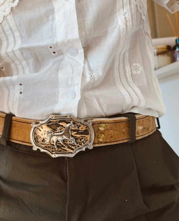 CINTO CUERO CRUDO CABALLO