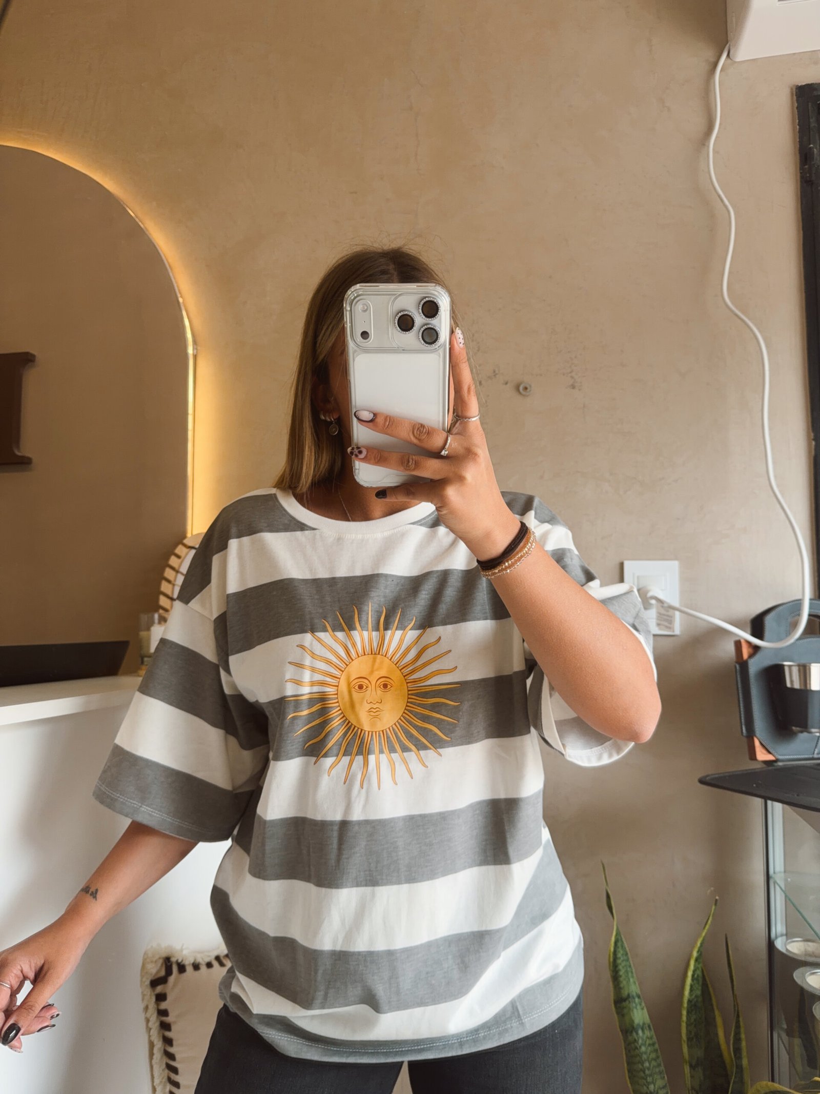 REMERON ALGODON SOL DE MAYO GRIS