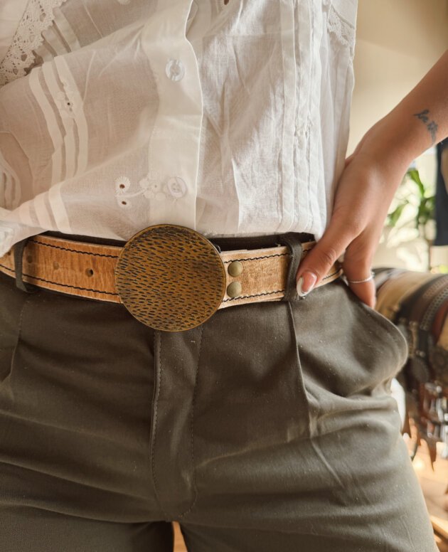 CINTO DE CUERO CRUDO CHAPON