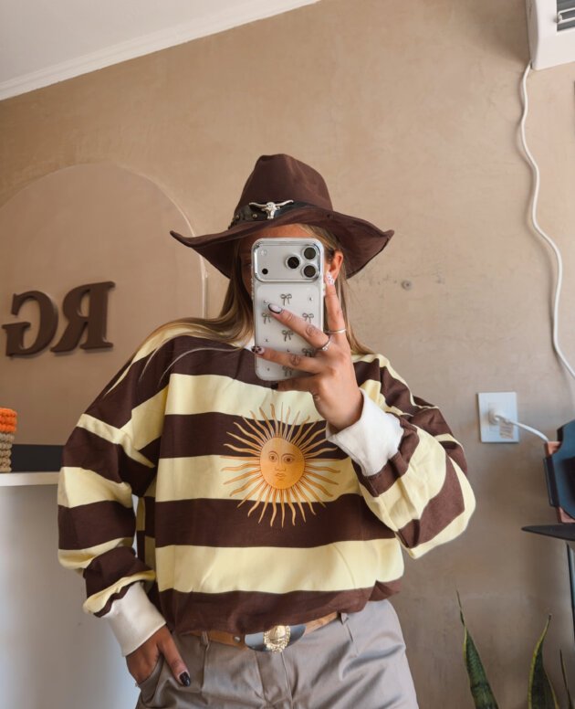 BUZO SOL RUSTICO AMARILLO-MARRON