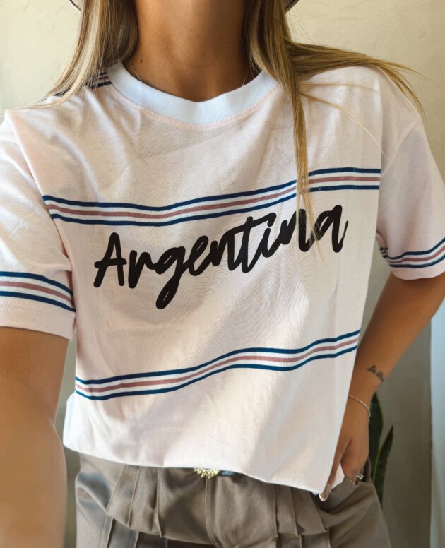 REMERA ARGENTINA ROSA