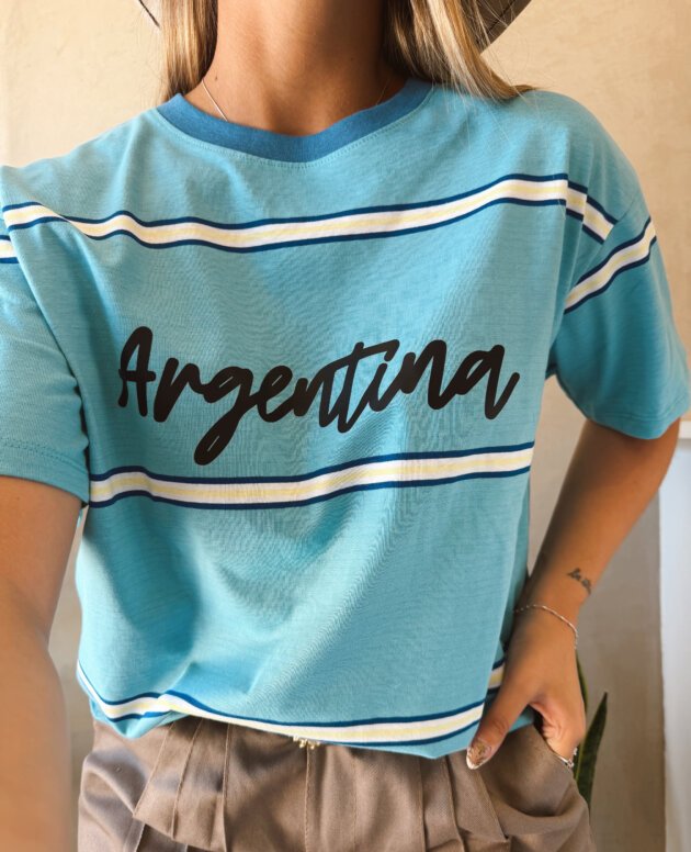 REMERA ARGENTINA CELESTE