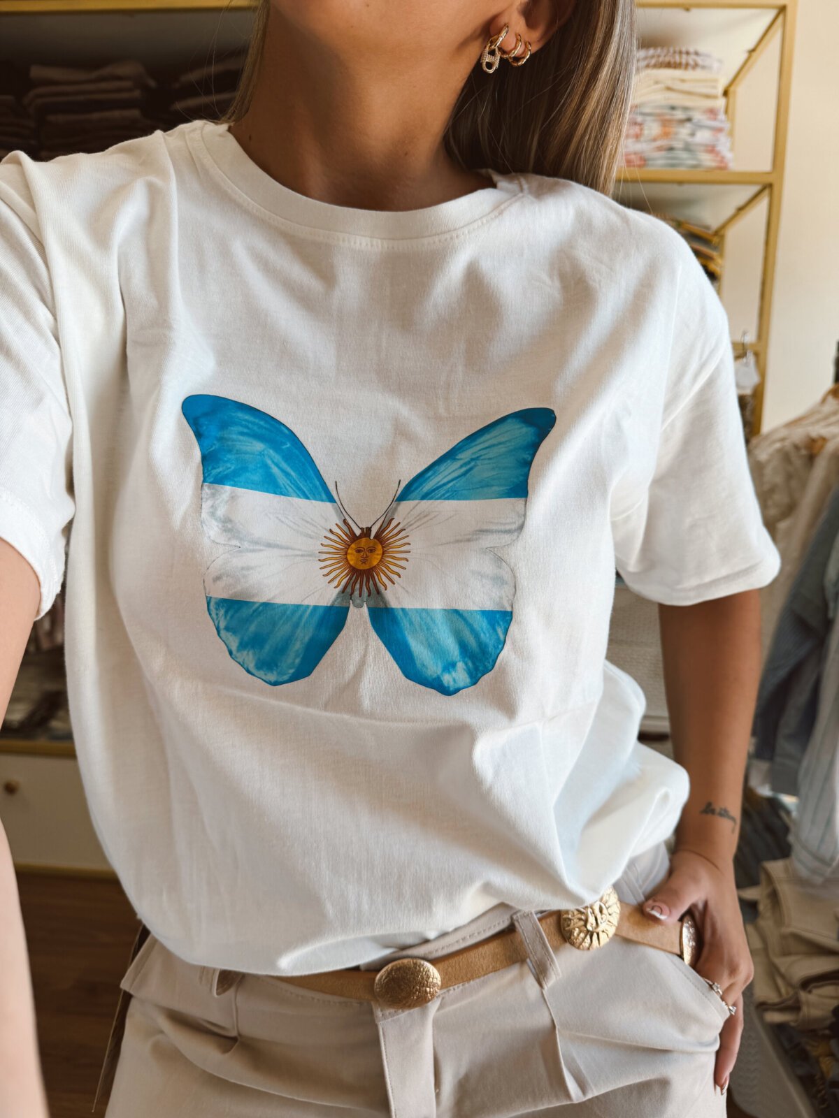 REMERA MARIPOSA ARGENTINA