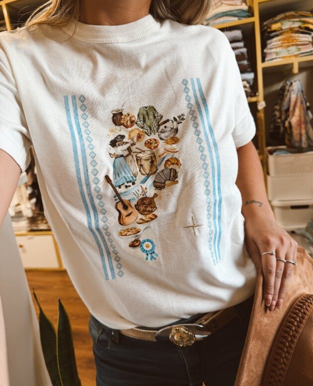 REMERA MAPA ARGENTINA COSTUMBRES