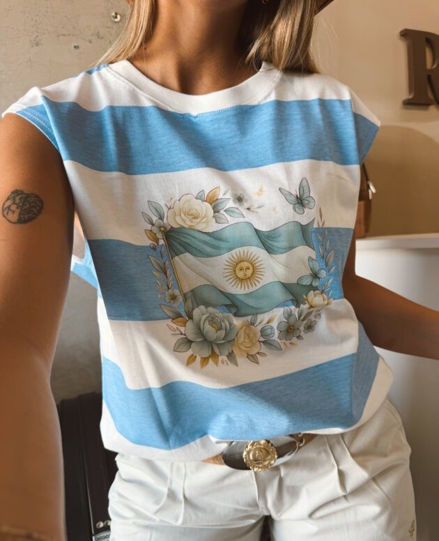 MUSCULOSA RAYADA BANDERA ARGENTINA