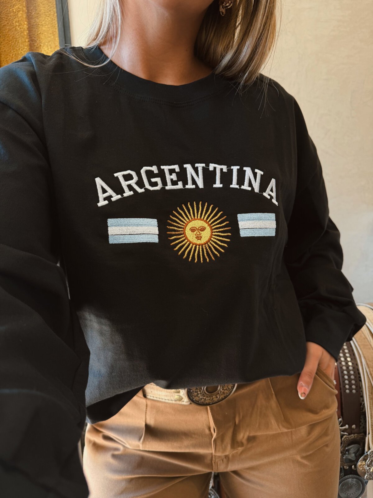 BUZO ARGENTINA BANDERITAS NEGRO - Image 2