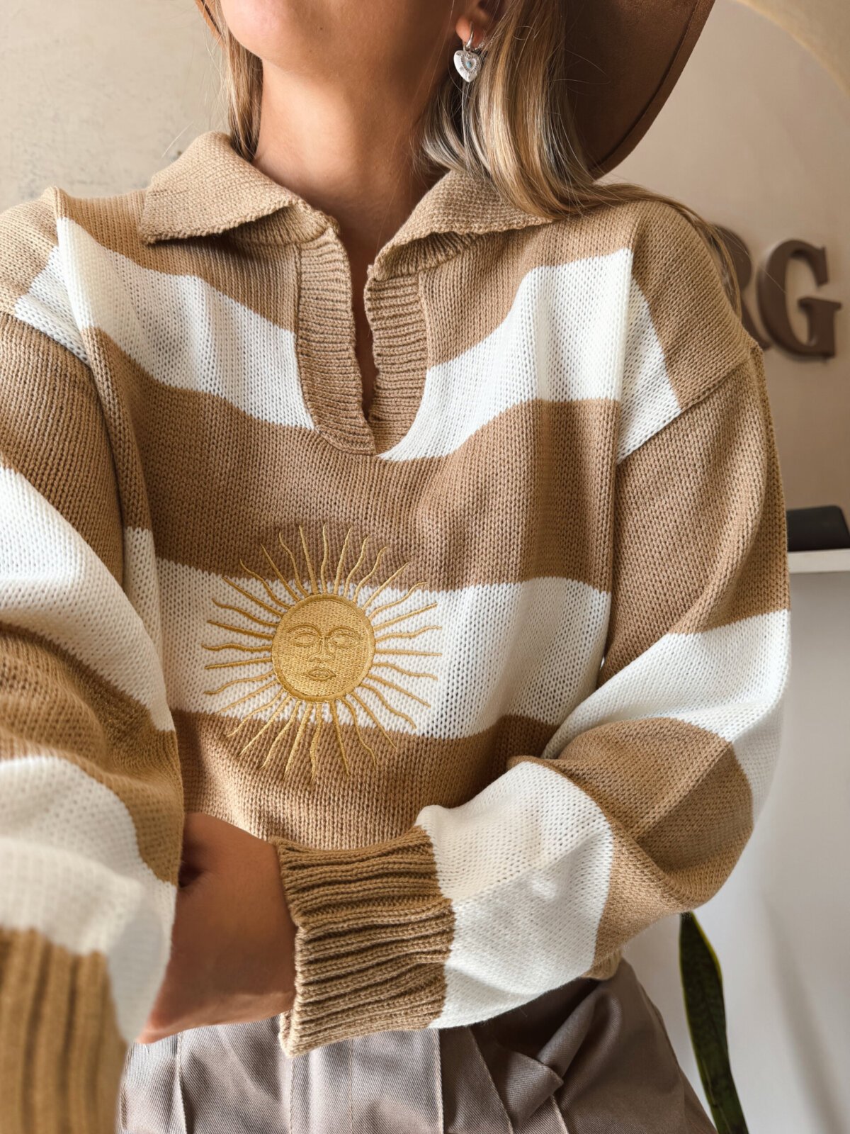 SW SOL DE MAYO RAYADO MARRON Y NATURAL