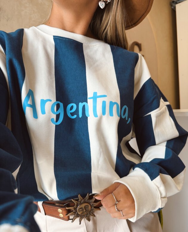 BUZO ARGENTINA AZUL Y BLANCO