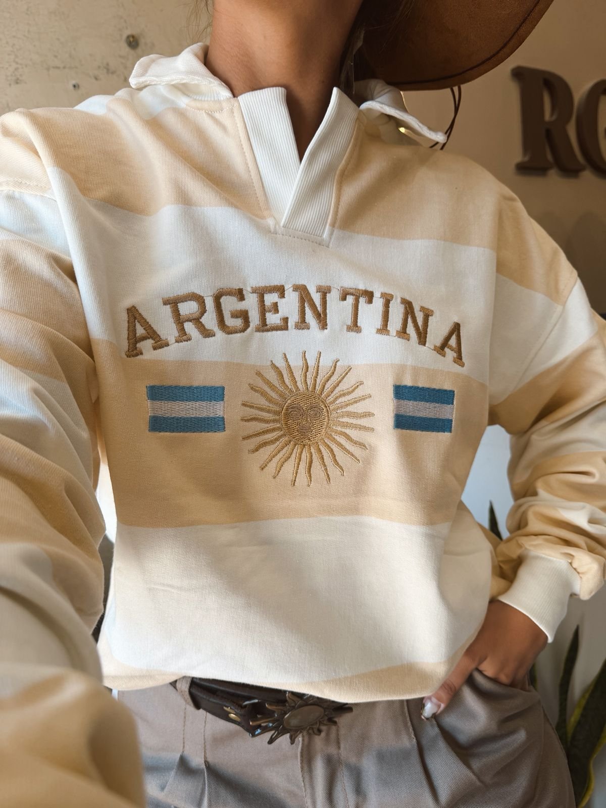 BUZO ARGENTINA BANDERA AMARILLO