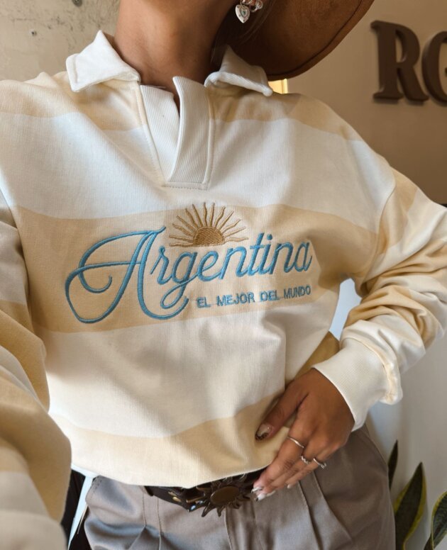 BUZO CHOMBA ARGENTINA AMARILLO